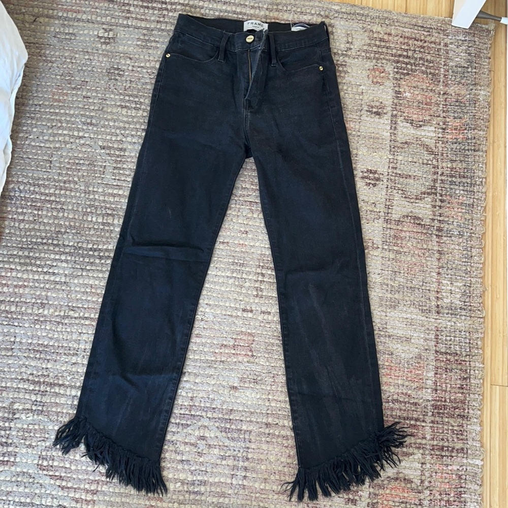 Frame denim high straight jeans